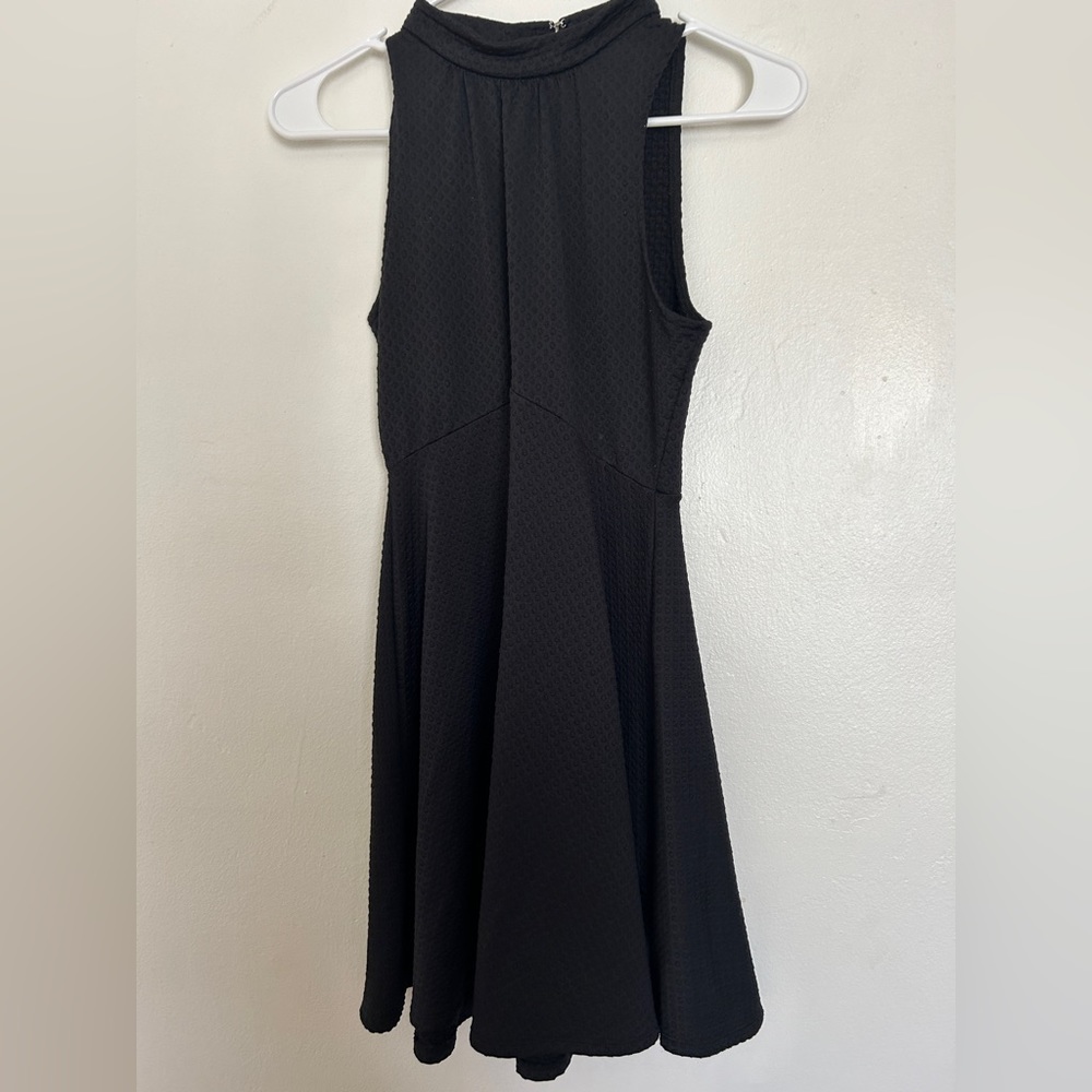 EUC Free People Black High Neck Skater Dress Size XS